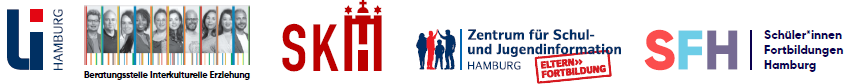 Logos von li Hamburg, SKH, ZSJ, SFH